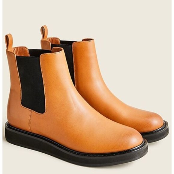 J. Crew Shoes - J. Crew Women’s Leather pull-on boots Rich Caramel New With Box Size 7